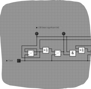 A LogiJS example sketch showing a 4 bit counter